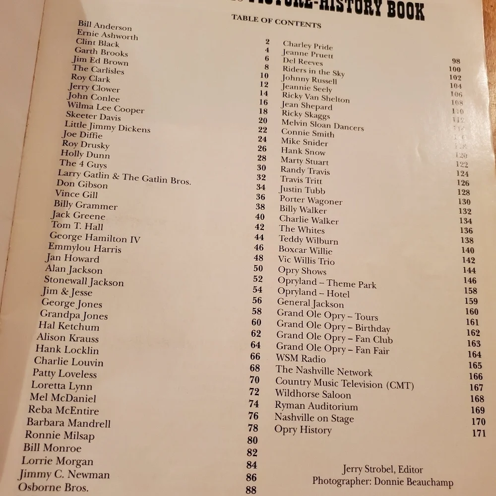 Grand Ole Opry Picture History Book 1994